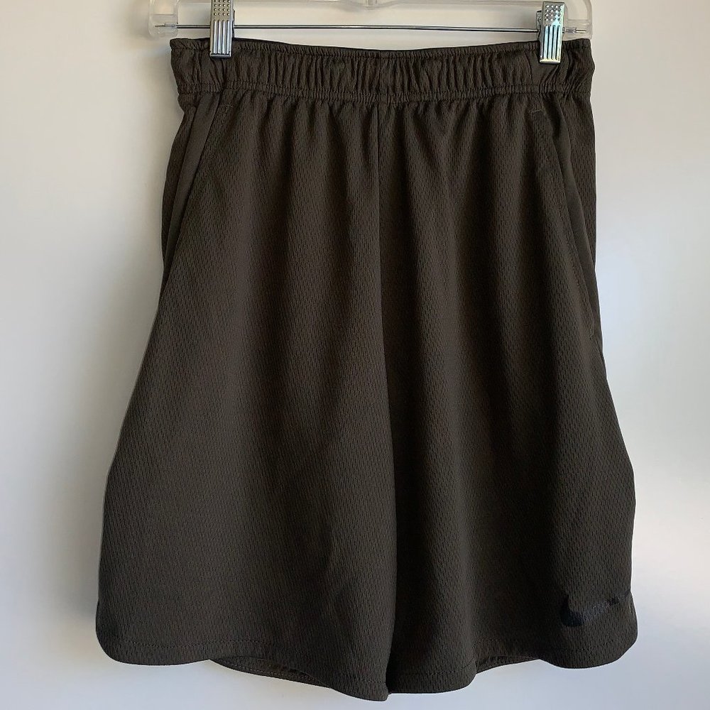 NIKE DRI-FIT Army Green Training Shorts Mens Small
